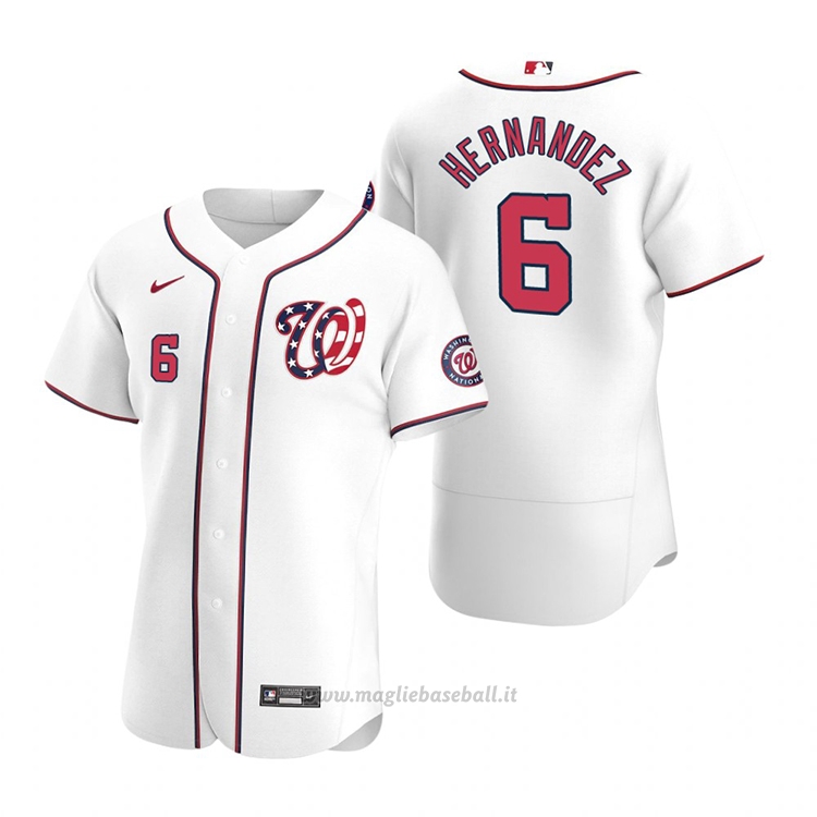 Maglia Baseball Uomo Washington Nationals Cesar Hernandez Autentico Alternato Bianco